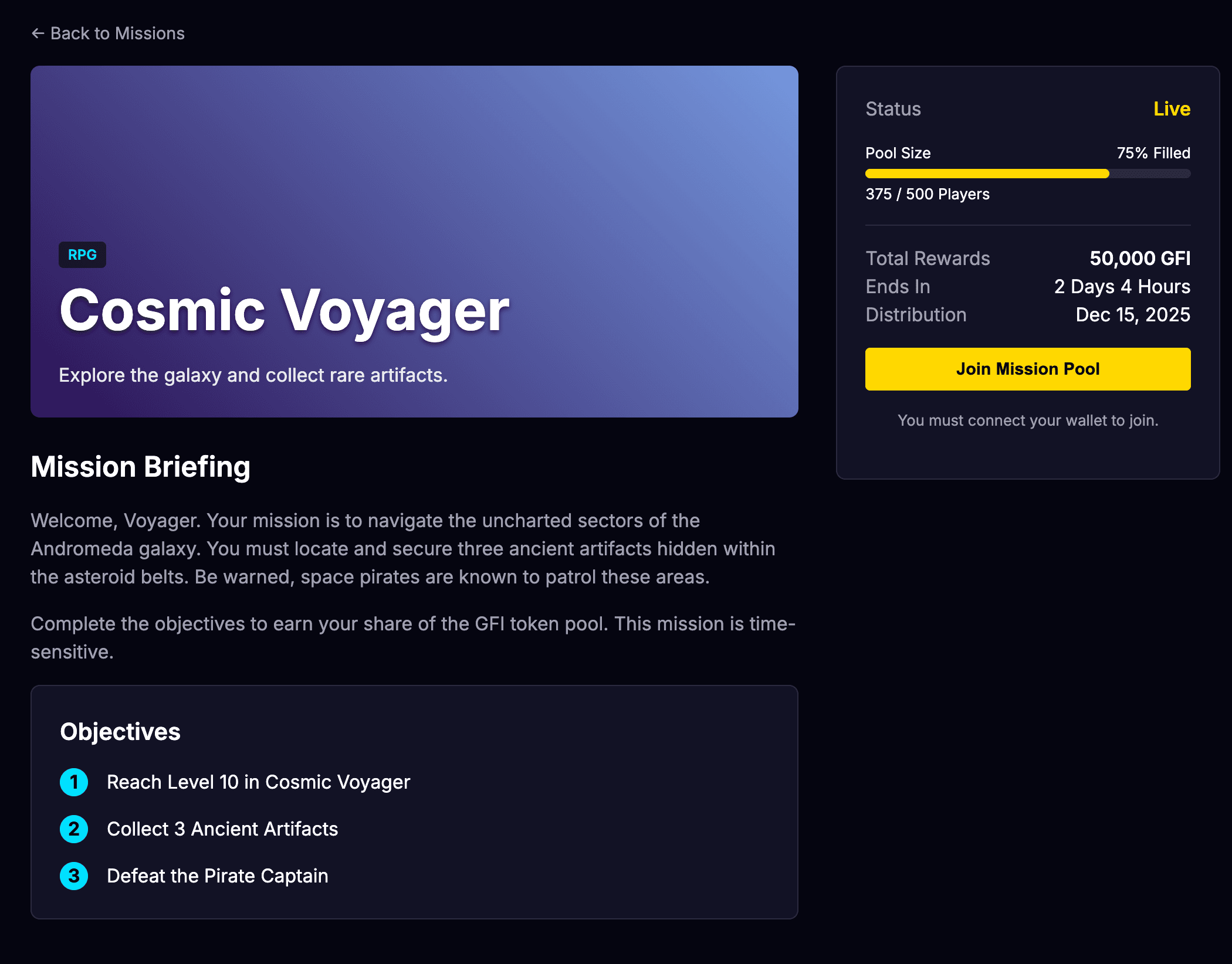 Arcade2Earn Game Interface