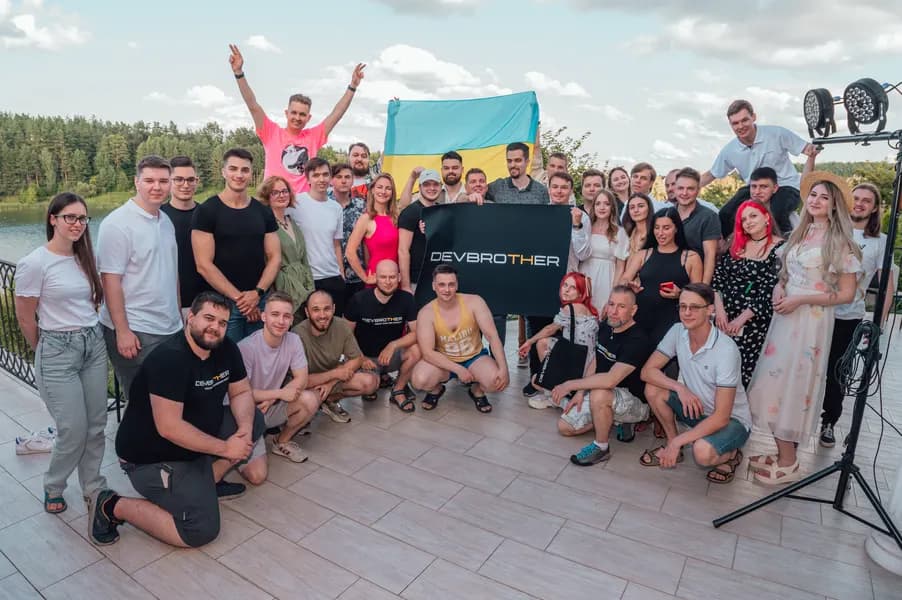 DevBrother team group photo outdoors